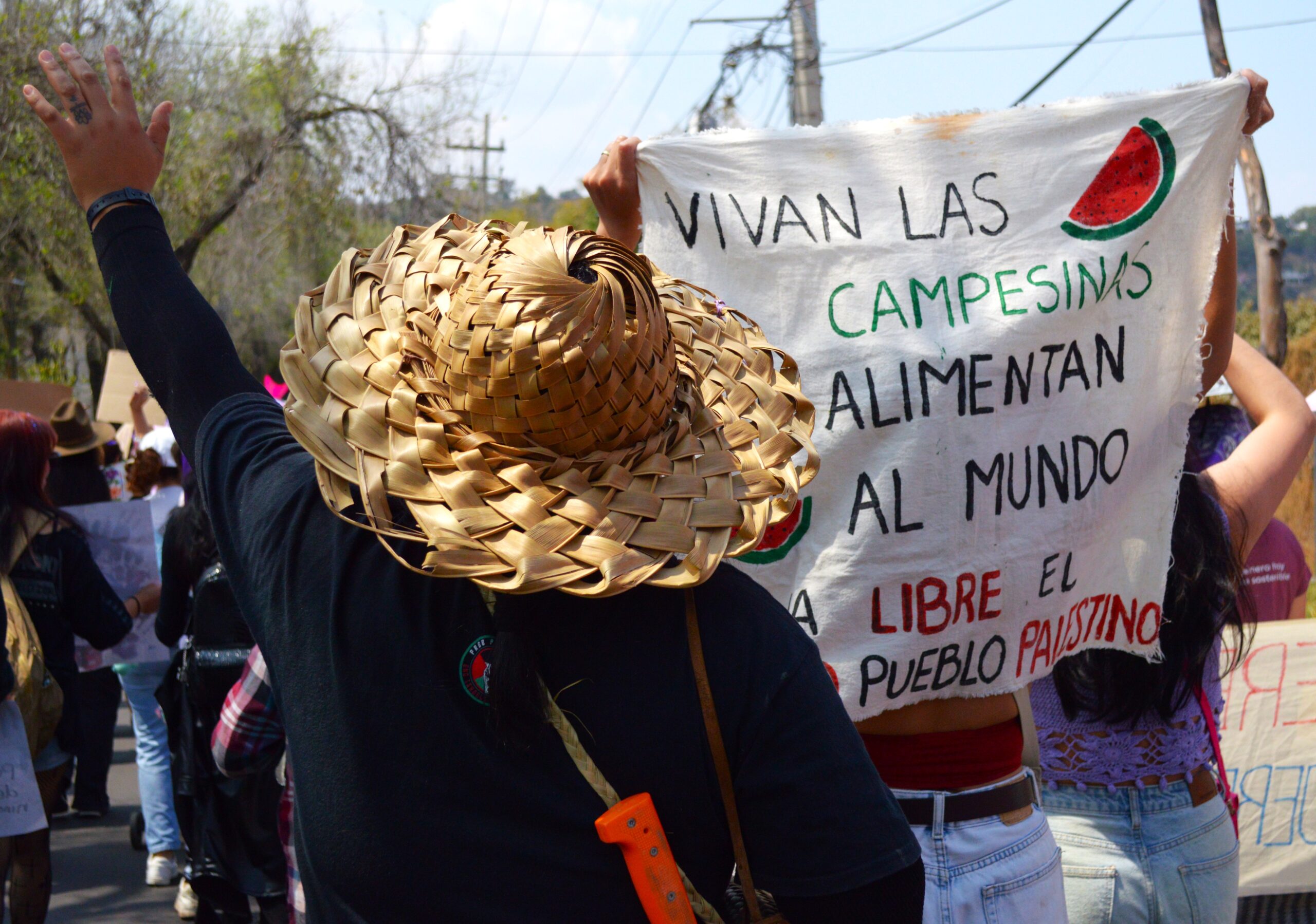 Mujeres en Milpa Alta se manifestaron este 8 de marzo en el marco del Día Internacional de la Mujer. Fotografía: Diana H. Gómez